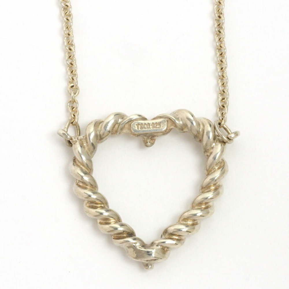Tiffany Twisted Heart Pendant Necklace Silver